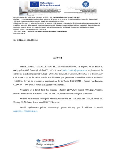 IPROEX ENERGY MANAGEMENT SRL,